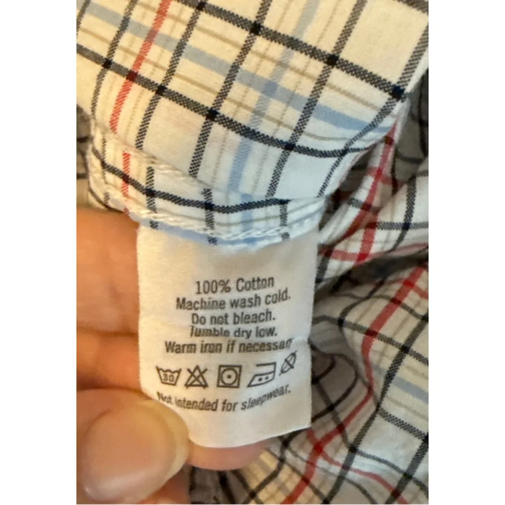 Janie and Jack boys 2T button up dress shirt plaid 100% cotton - Picture 4 of 5